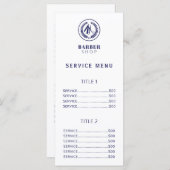 Herren Salon einfache Marine und weiß Preis-Servic Programm (Vorne/Hinten)