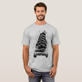Herren Schiff Langschlauch T-Shirt (Vorne ganz)