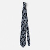 Herren-Schlips - Blaue Delphine Krawatte (Vorderseite)
