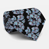 Herren-Schlips - Blaue Delphine Krawatte (Gerollt)
