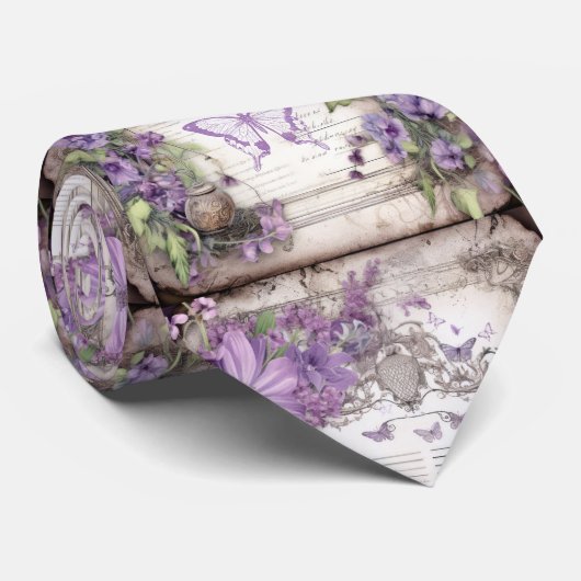 Herren-Schlips | Blumenhalsband für Hochzeit und E Krawatte (Gerollt)