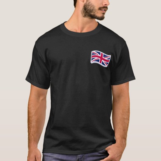 Herren schwarze T-Shirts mit Union Jack (Vorderseite)