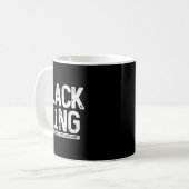 Herren schwarzer König Schach Geschichte Monat Jun Kaffeetasse (Vorderseite Links)