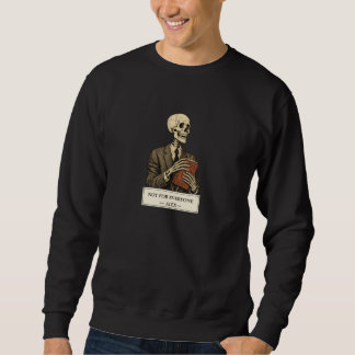 Herren schwarzes Crewneck-Sweatshirt mit Skelett-G Sweatshirt
