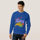 HERREN SCHWEISS-TSHIRT MIT FARBSPLATTER-LESSONS LE SWEATSHIRT (Vorne ganz)