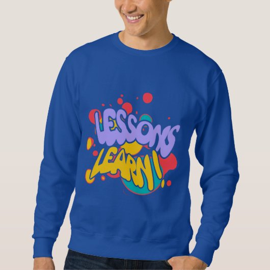 HERREN SCHWEISS-TSHIRT MIT FARBSPLATTER-LESSONS LE SWEATSHIRT (Vorderseite)
