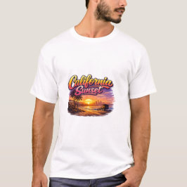 Herren-Shirt Kalifornien Sonnenuntergang T-Shirt