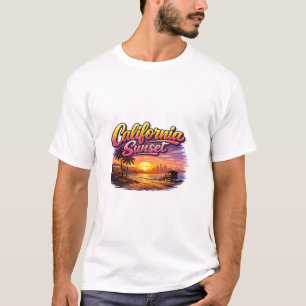 Herren-Shirt Kalifornien Sonnenuntergang T-Shirt