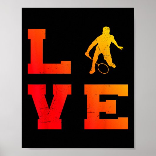 Herren Shuttle Squash Badminton Spieler Badminton  Poster (Vorne)