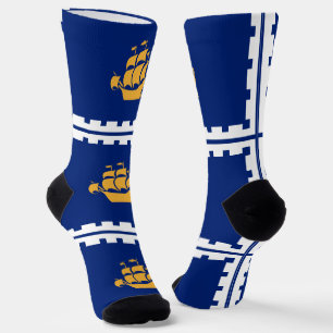 Herren-Socken mit Flagge von Quebec City Socken