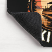 Herren Sonnenuntergang Skipper Bootfahren Pontoonb Mousepad (Ecke)