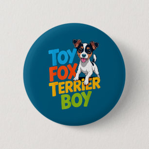 Herren Spielzeug Fox Terrier Junge Cartoon klein A Button