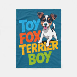 Herren Spielzeug Fox Terrier Junge Cartoon klein A Fleecedecke