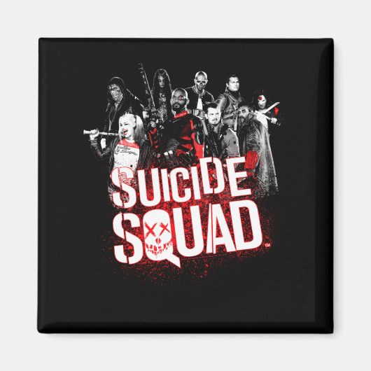 Herren Squad Squad Splatter Schwarz Performance Magnet (Vorne)