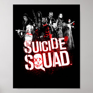 Herren Squad Squad Splatter Schwarz Performance Poster