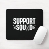 Herren-Support-Team Graue-Schleife-Krieger Hirnkre Mousepad (Mit Mouse)