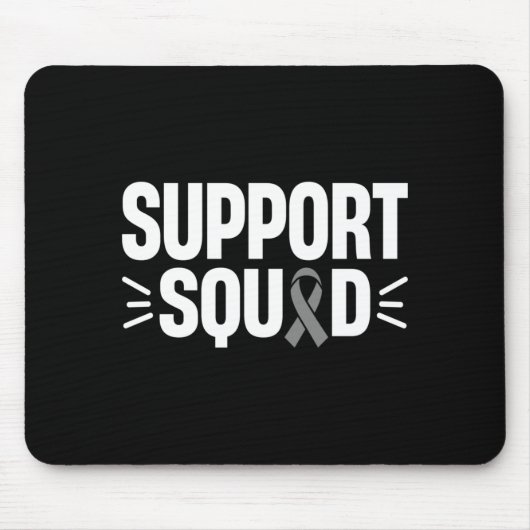 Herren-Support-Team Graue-Schleife-Krieger Hirnkre Mousepad (Vorne)
