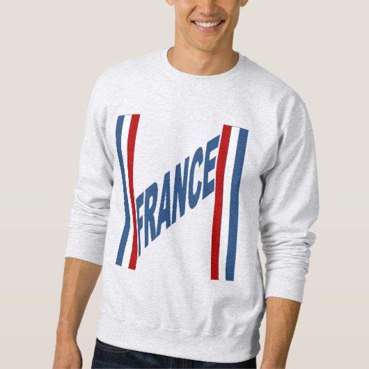Herren Sweatshirt aschgrau DESIGN FRANKREICH  (Vorderseite)