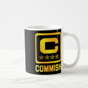 Herren T-Shirt Commish Fantasy Football Draft Komm Kaffeetasse