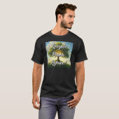 Herren T-Shirt dunkel Spruch: Recycle Renew Rejoic (Vorne ganz)