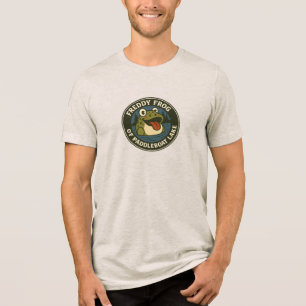 Herren T-Shirt Frosch auf Paddelboot Tee