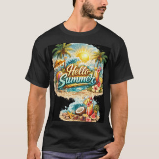 Herren T-Shirt halber Ärmel Sommerdesign
