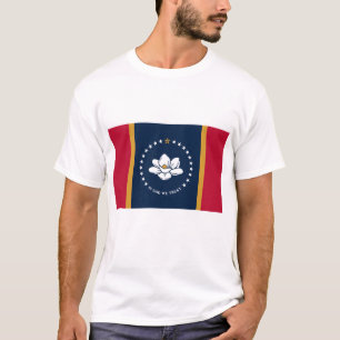 Herren T-Shirt mit Flagge des US-Bundesstaates Mis