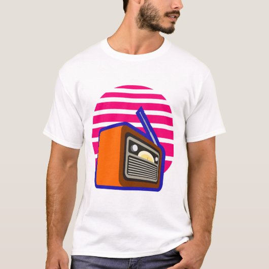 Herren T-Shirt Retro Radio (Vorderseite)