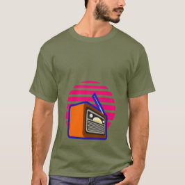 Herren T-Shirt Retro Radio Vintage