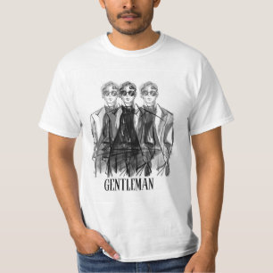Herren T-Shirt Vorder- und Rückseite Design Herren