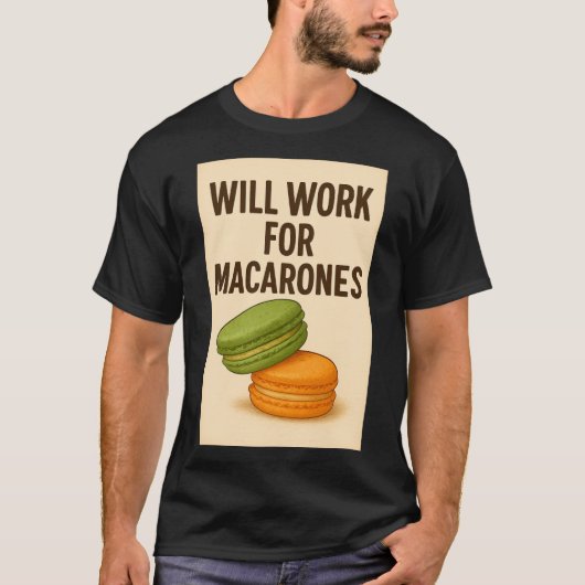Herren T-Shirt wird für Macarones funktionieren (Vorderseite)