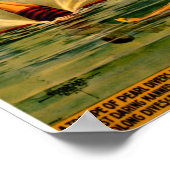 Herren tauchen in Pool Vintag 1898 Circus Poster (Ecke)