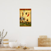Herren tauchen in Pool Vintag 1898 Circus Poster (Küche)