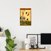 Herren tauchen in Pool Vintag 1898 Circus Poster (Heimbüro)