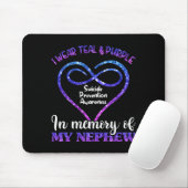 Herren Teal Lila Neffe Erinnerung Prävention Mousepad (Mit Mouse)