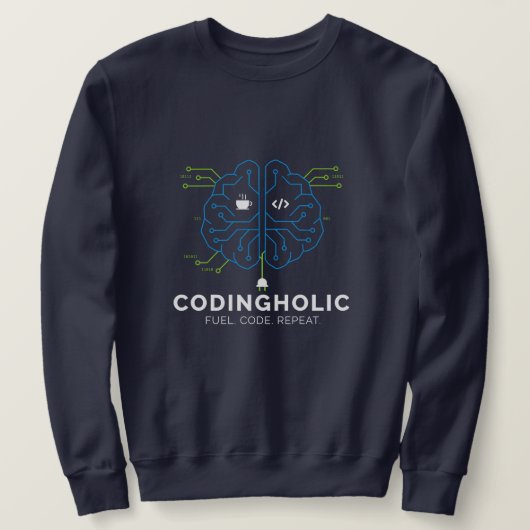 Herren Tech Gehirn Schaltkreis Codierung Grafik Fü Sweatshirt (Design vorne)