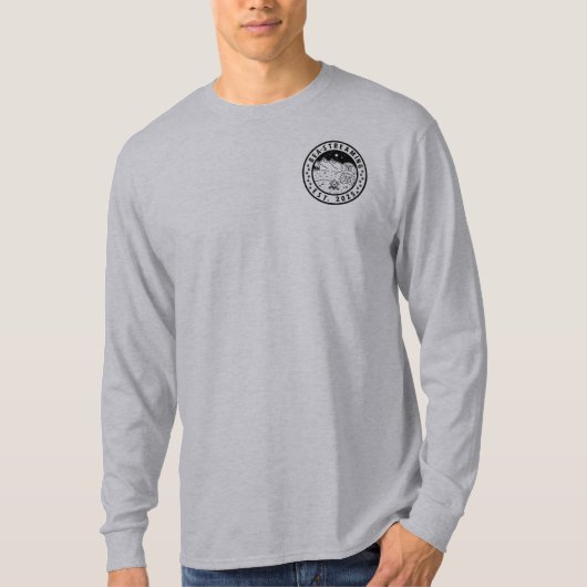 Herren-Tee-Shirt lange Ärmel mit Logo auf der Vord T-Shirt (Vorderseite)