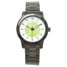 Herren-Tennis-Ball Oversized Black Watch Armbanduhr