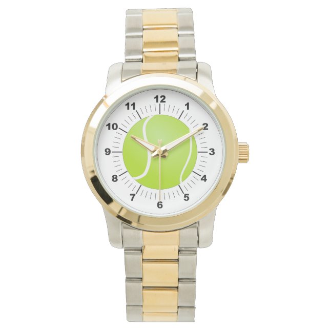 Herren Tennis Ball Oversized Zwei-Tone-Uhr Armbanduhr (Vorderseite)