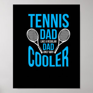 Herren Tennis Papa lustigen niedlichen Fausttag Poster
