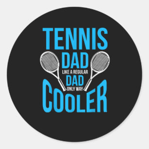 Herren Tennis Papa lustigen niedlichen Fausttag Runder Aufkleber