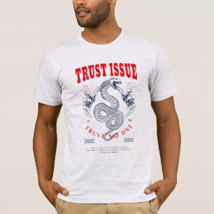 Herren "Trust Issue" Snake & Fist T-Shirt - Edgy