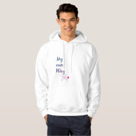 Herren-Typografie-Hoodie – Zitat 'Mein eigener Weg Hoodie