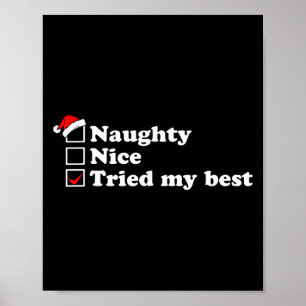 Herren Unartige Liste Gute Liste Ich Habe Meine Op Poster