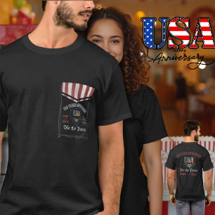 Herren US 250 We the People Taschen-Stil Patriotis T-Shirt