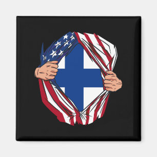 Herren USA Amerikanisch gewachsen finnische Wurzel Magnet