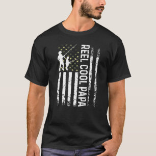 Herren USA Reel Cool Dad Für Papa Angler B Tag Fa T-Shirt