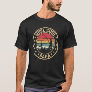 Herren Vatertag Lustige Angelrolle Cooler Papa 3 T-Shirt