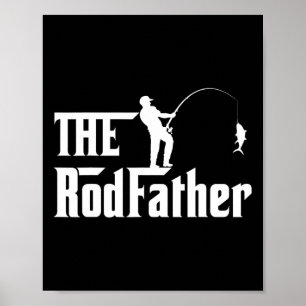 Herren Vatertag Rod Vater Fishing Funny Vathers Poster