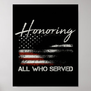 Herren Veteranen amerikanische Flagge, die diejeni Poster